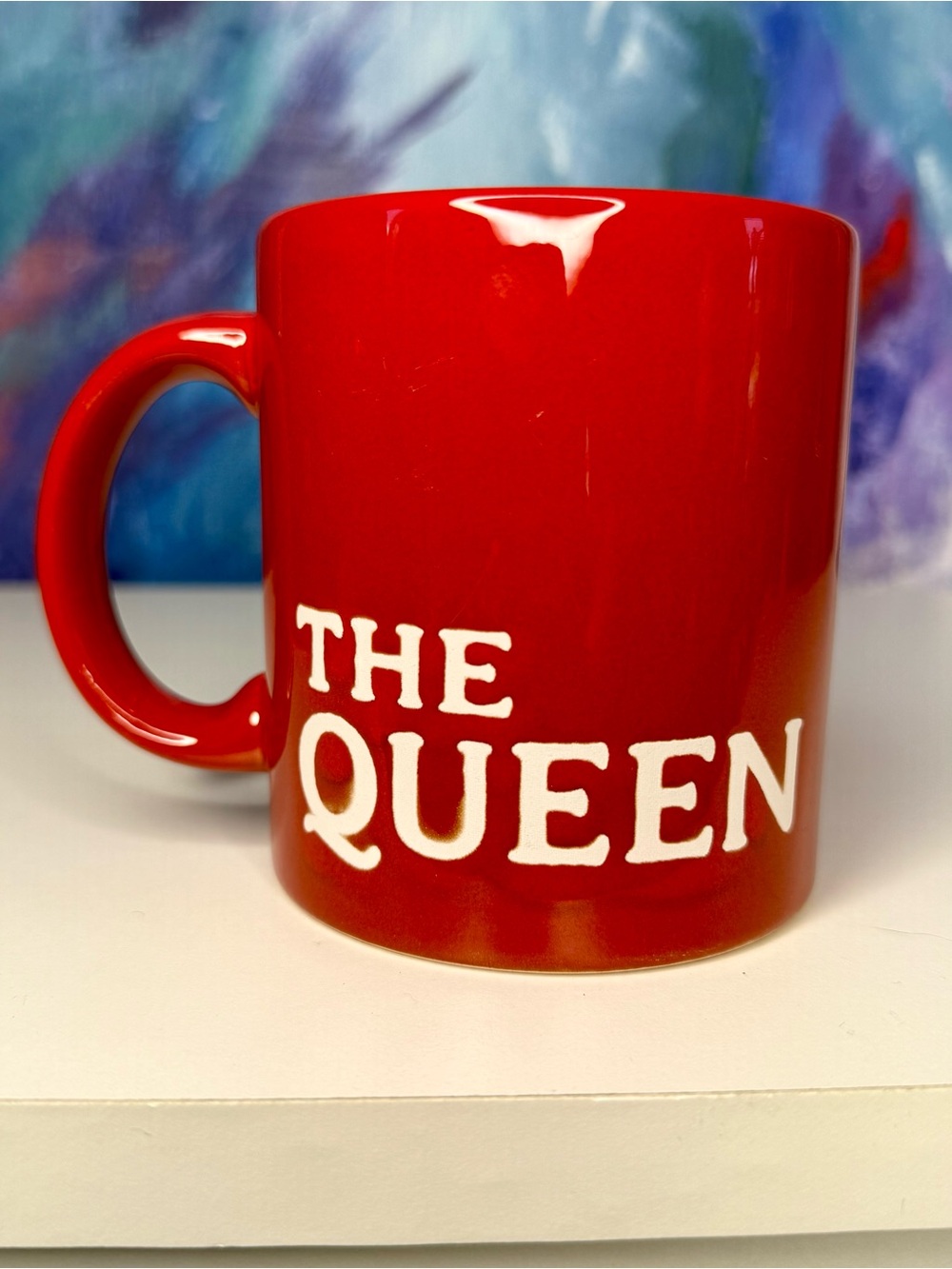 Waechtersbach Germany The Queen Red Mug with White Letters Vintage Coffee Tea